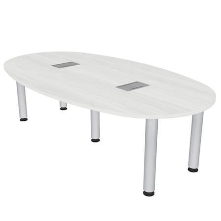 Skutchi Designs 45.25 in W, 84 in L, 29 in H, Engineered Wood Top, White H-BOVL-4684-PT-WC-EL